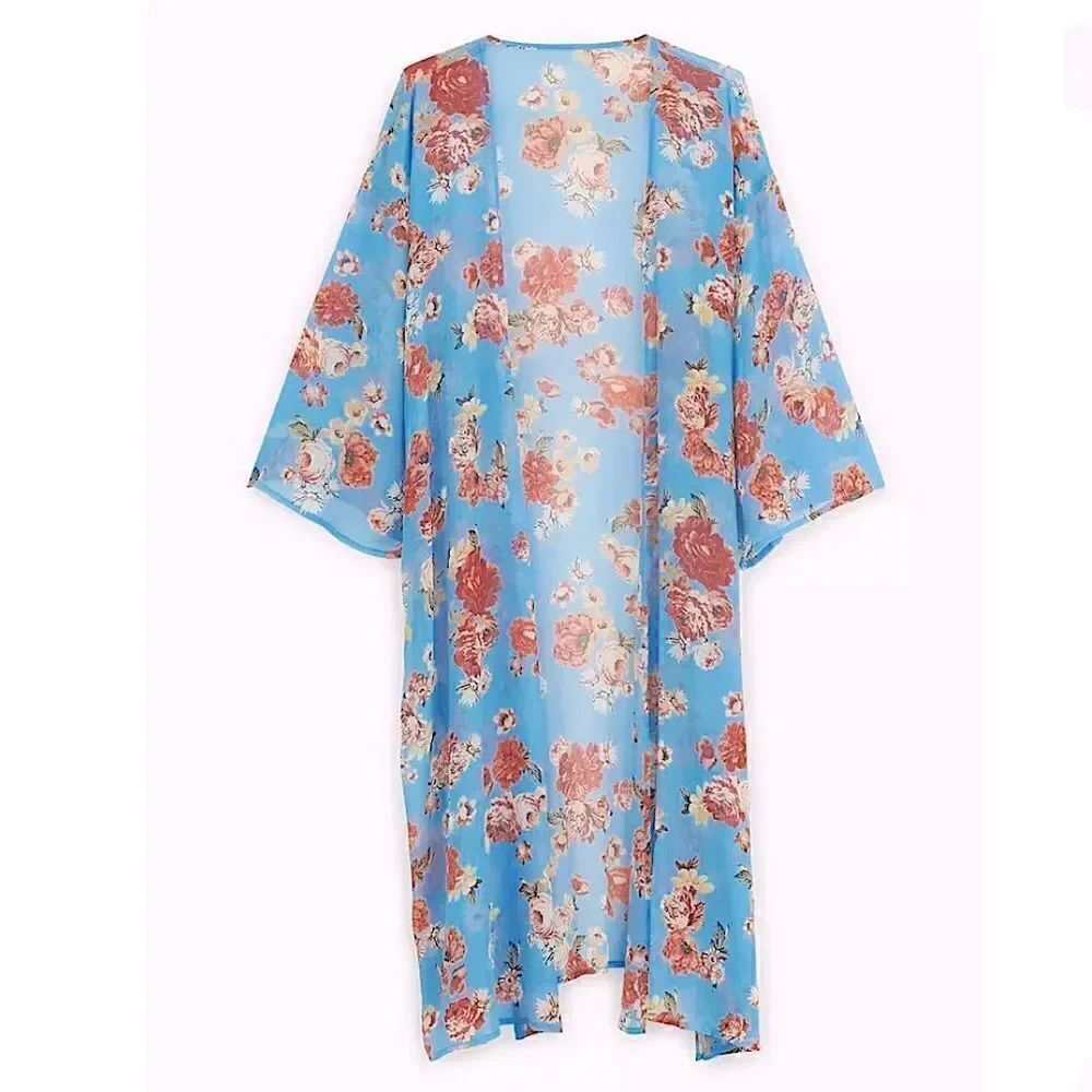 NWT Lucky Brand Floral Kimono Duster - Picture 6 of 16
